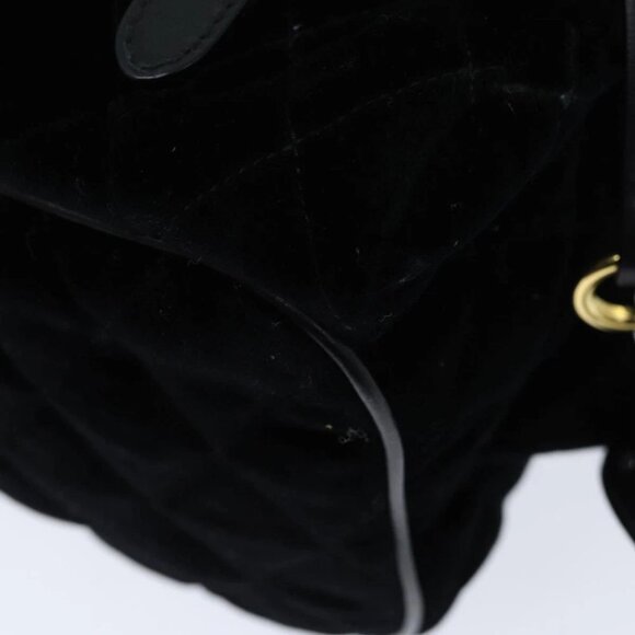 PRADA Quilted Backpack Velor Black Auth 73128AV - Picture 9 of 16